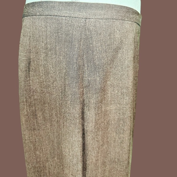 Vintage Dolce & Gabbana Brown Linen Blend Tweed Pencil Skirt IT Size 48 - Picture 13 of 16
